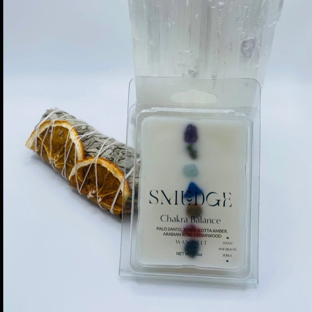 Chakra Balancing Wax Melts Crystal Chips NEW
